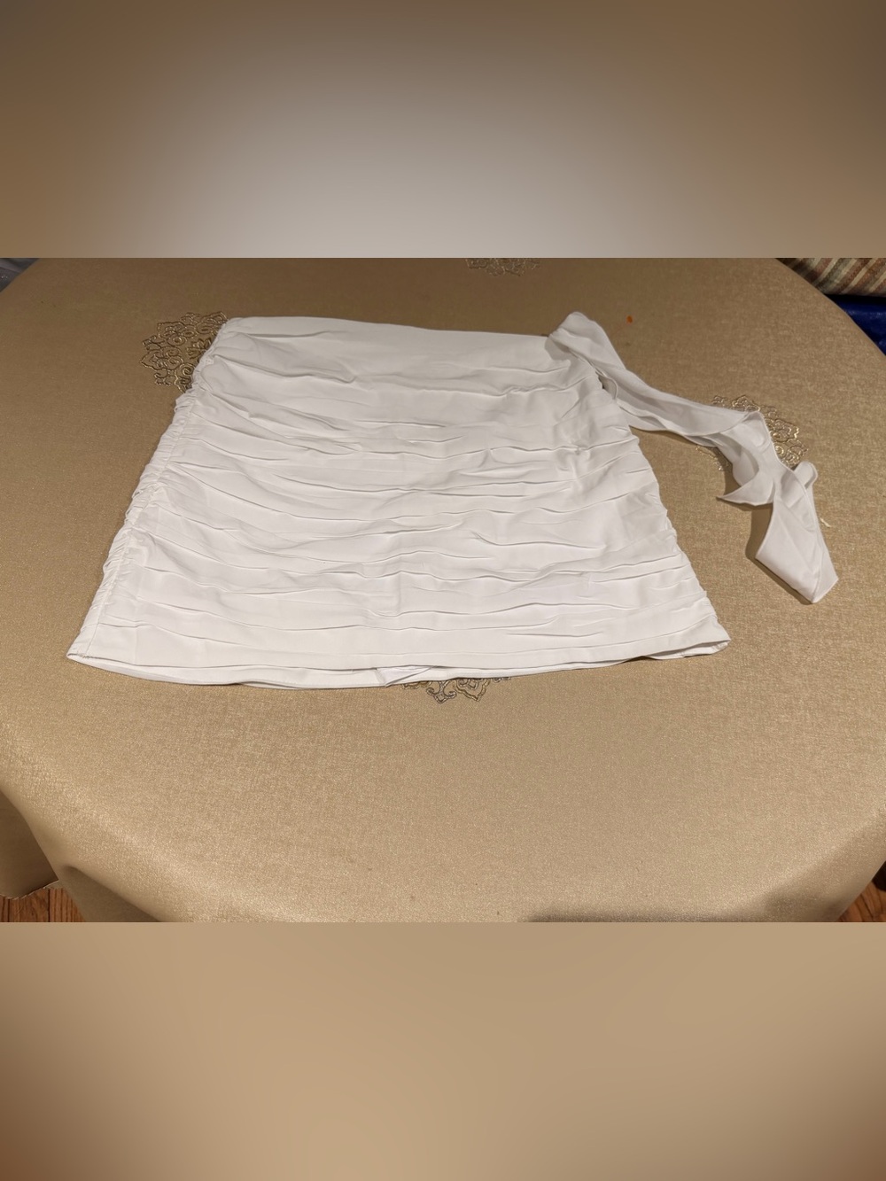 Abercrombie & Fitch White Layered Mini Skirt with shorts